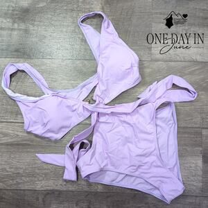 CharmLeaks Cut Out Wrap One Piece Swimsuit Size M